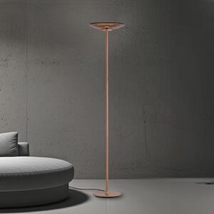 PURE LED podna svjetiljka Moon brončane boje aluminij/staklo prigušivač