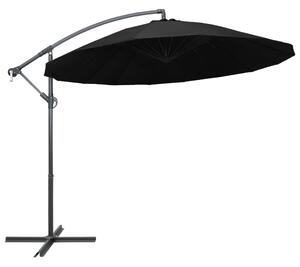 Viseći suncobran crni 3 m s aluminijskim stupom - Crna / N/A
