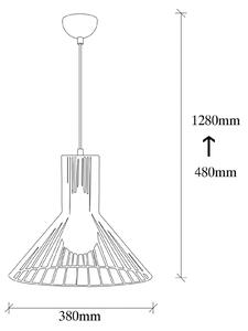 Fellini MR-757 viseća svjetiljka, crna, metal, Ø 38 cm