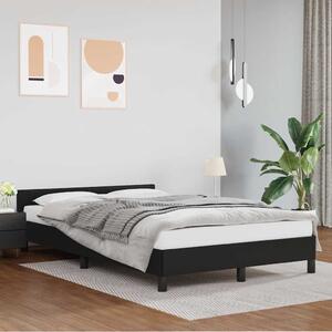 Okvir kreveta s uzglavljem bez madraca crni 120x200 cm - Crna / 120 x 200 cm