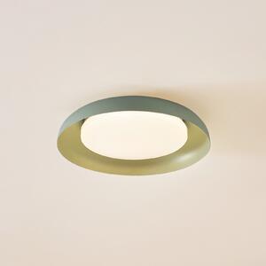 Lindby LED stropna svjetiljka Florie, zelena, metalna, Ø 40 cm