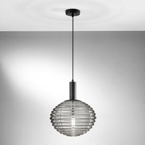 Viseće svjetlo Ripple, crno/dimno sivo, Ø 32 cm