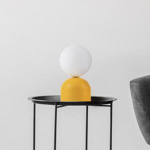 Stolna lampa Miki, žuta, visina 21 cm, metal/staklo, G9