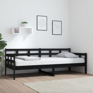 Dnevni ležaj od masivne borovine crni 80 x 200 cm - Crna / 80 x 200 cm