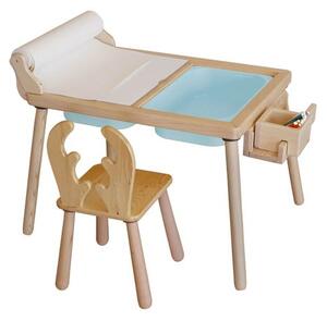 Woody Fashion Dječji stol set Roll and Chair - Blue