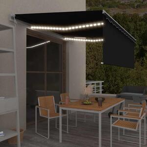 Automatska tenda s roletom i senzorom LED 4,5 x 3 m antracit - Antracitno siva / 4.5 x 3 m