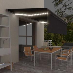 Tenda na ručno uvlačenje s roletom LED 5 x 3 m antracit - Antracitno siva / 5 x 3 m