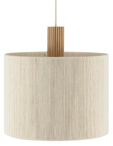 Brilliant Arlo viseća lampa, bež, tkanina/drvo, Ø 35 cm, za jednu žarulju, prigušiva, Bež, Dnevni boravak/blagovaonica, Tkanina / tekstil