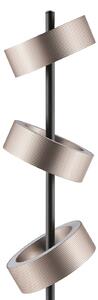 Brilliant Podna svjetiljka Axion LED, crna/smeđa, visina 150 cm, CCT, prigušiva., prigušiva, Crno, Dnevni boravak/blagovaonica, Metal