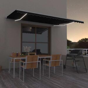 Tenda na ručno uvlačenje s LED svjetlima 500 x 300 cm antracit - Antracitno siva / 500 x 300 cm