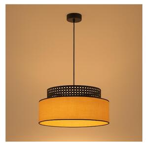 Luster na sajli BOHO 1xE27/60W/230V crna/ratan