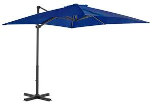 Konzolni vrtni suncobran s aluminijskim stupom 250x250cm azurni - Plava / 250 x 250 cm