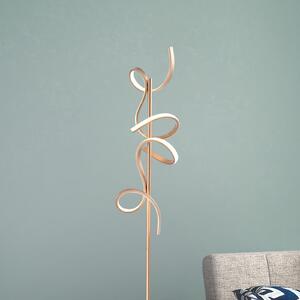 Curls LED podna lampa, mesing, metal, 156 cm visine, prigušiva