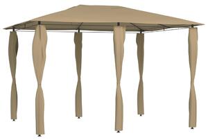 Sjenica s navlakama za stupove 3x4x2,6 m smeđe-siva 160 g/m² - Tupe / 3 x 4 x 2.6 m