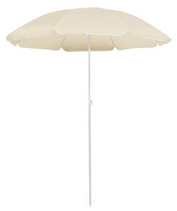 Vrtni suncobran s čeličnim stupom 180 cm boja pijeska - Bež / 180 cm