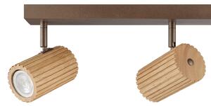 Brilliant Stropna svjetiljka Lakewood, drvo, duljina 78 cm, za 4 žarulje, prigušiva, Drvo, Dnevni boravak/blagovaonica, Drvo