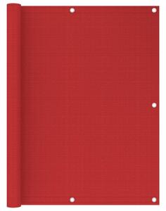 Balkonski zastor crveni 120 x 500 cm HDPE - Crvena / 120 x 500 cm