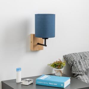 Brilagi - Zidna lampa NUBILA WOOD 1xE27/25W/230V hrast/tamno plava