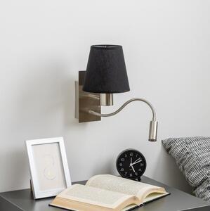 Brilagi - LED Zidna lampa NUBILA 1xE27/25W/230V + LED/3W krom/crna