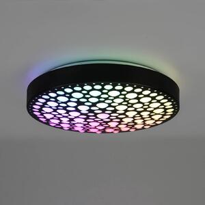LED stropna svjetiljka Chizu Ø 40,5 cm prigušiva RGB crna