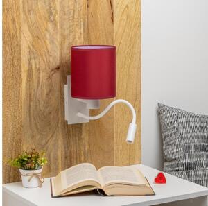 Brilagi-LED Zidna lampa NUBILA 1xE27/25W/230V+LED/3W bijela/pompej. crvena