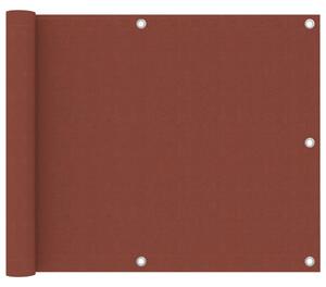 Balkonski zastor terakota 75 x 500 cm od tkanine Oxford - Smeđa / 75 x 500 cm