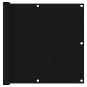 Balkonski zastor crni 90 x 300 cm od tkanine Oxford - Crna / 90 x 300 cm