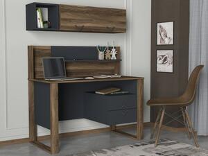 Woody Fashion Radni stol, Orah Antracit, Bumerang - Walnut, Anthracite