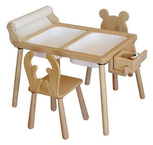 Woody Fashion Dječji stol set Roll and 2 Chairs - White