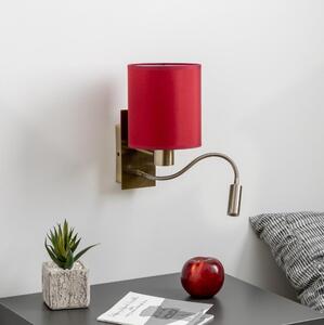 Brilagi-LED Zidna lampa NUBILA 1xE27/25W/230V+LED/3W mesing/pompej.crvena
