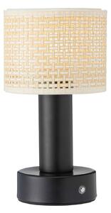 PR Home Tiara stolna lampa na baterije, CCT, ratan/crna