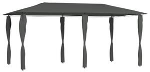 Sjenica s navlakama za stupove 2,98x5,3x2,59m antracit 160 g/m² - Antracitno siva / 2.98 x 5.3 x 2.59 m