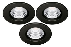 SET 3x LED Ugradbena svjetiljka za kupaonicu LED/5,5W/230V 2700K IP65 crna