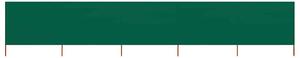 Vjetrobran s 5 panela od tkanine 600 x 80 cm zeleni - Zelena / 600 x 80 cm