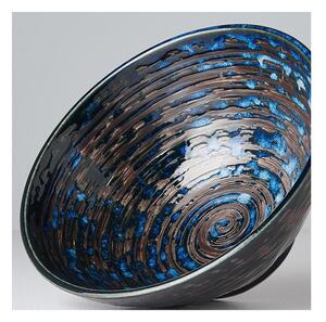 Tamnoplava keramička posuda MIJ Copper Swirl, ø 20 cm