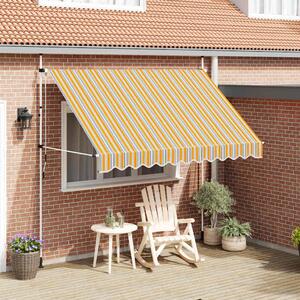 Tenda na ručno uvlačenje 300 cm žuto-plava prugasta - Šarena / N/A
