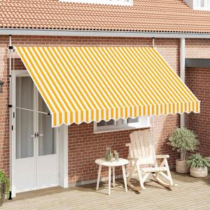 Tenda na ručno uvlačenje 350 cm narančasto-bijela prugasta - Narančasta / N/A