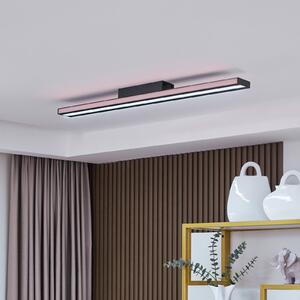 Lucande Smart LED stropna svjetiljka Leicy crna 8 cm RGB CCT