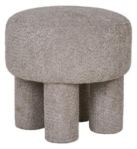 Svijetlo sivi tabure od bouclé tkanine Perth – House Nordic