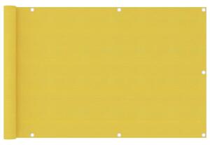 Balkonski zastor žuti 90 x 400 cm HDPE - Žuta / 90 x 400 cm