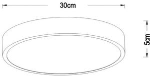 Unar LED stropna svjetiljka, crna, Ø 30 cm