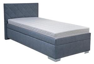 Tapecirani krevet LANA 90x200 cm s prostorom za pohranu, plavi