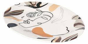 Keramički tanjur za posluživanje Villa d'Este Face to Grey, 45,5 x 33 cm