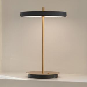 UMAGE LED stolna lampa na baterije Asteria Move crna/mesing 31 cm, prigušiva, Zlato / mjed, Dnevni boravak/blagovaonica, Metal