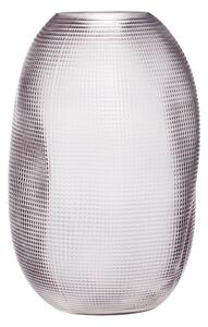 Siva staklena vaza Hübsch Glam, visina 30 cm