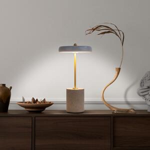 Seta LED stolna lampa, baterija, cement, sivo sjenilo