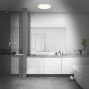 LED stropna svjetiljka za kupaonicu Slim Drip, bijela, Ø 42 cm