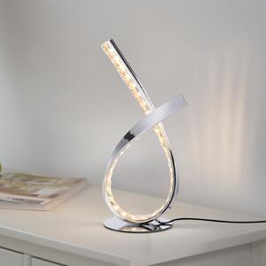 Brilla LED stolna lampa, prigušiva, krom