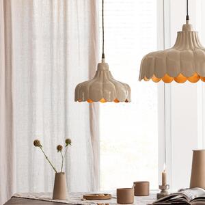 PR Kućna viseća lampa Wells Small, bež/zlatna, Ø 24 cm, utikač