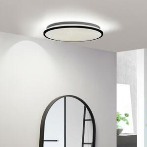 Lindby LED stropna svjetiljka Glane, Ø 38 cm, crno/bijela, IP44